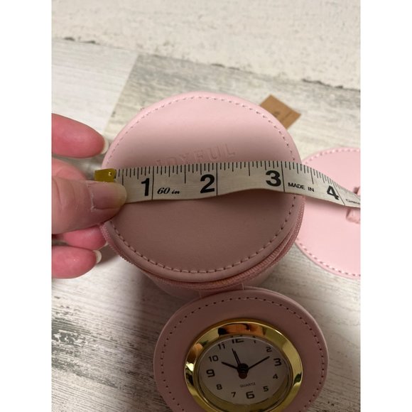 Heartfelt Collection tabletop clock in pink zippered case. NWT - Picture 3 of 6